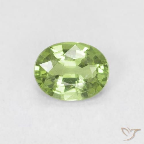 0.44ct Naturale Pera Verde Zaffiro, Ovale, VVS-VS