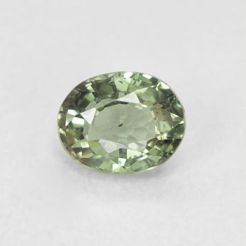 0.56ct Naturale Verde chiaro Zaffiro, Ovale, VVS-VS