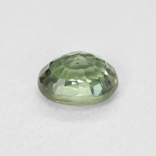 Zaffiro Verde chiaro naturale da 0.56 ct, Ovale, VVS-VS