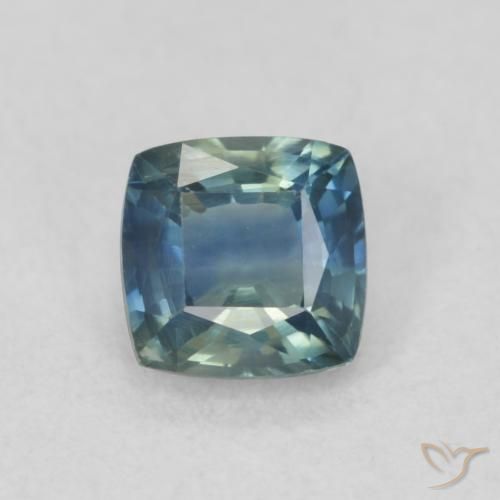 0.58ct Naturale Teal-blu Zaffiro, Cuscino, VS
