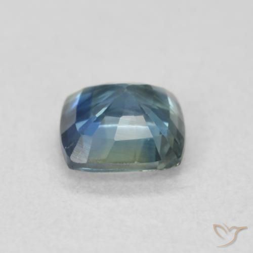 Zaffiro Teal-blu naturale da 0.58 ct, Cuscino, VS