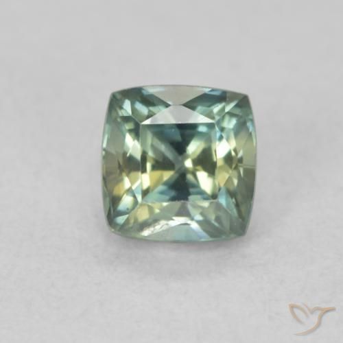 0.67ct Naturale Teal-blu Zaffiro, Cuscino, VS