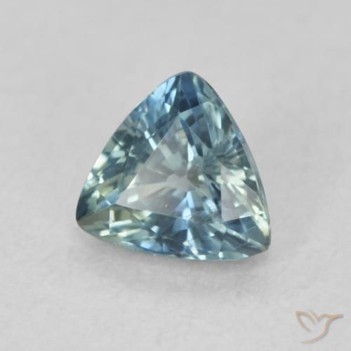 Zaffiro Teal-blu naturale da 0.63 ct, Taglio trillion, VS