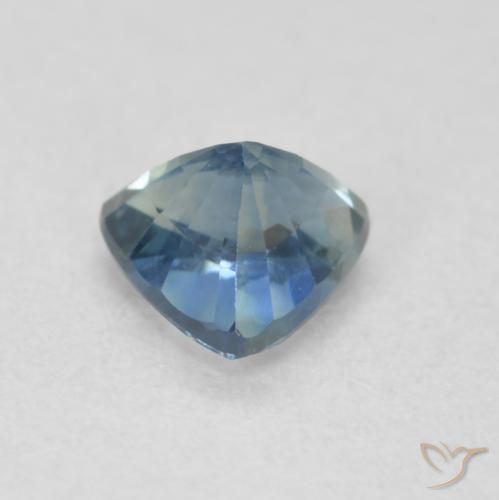 Zaffiro Teal-blu naturale da 0.63 ct, Taglio trillion, VS