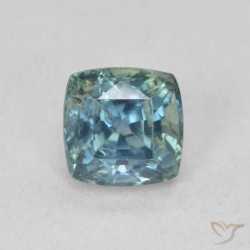 0.69ct Naturale Teal-blu Zaffiro, Cuscino, VS
