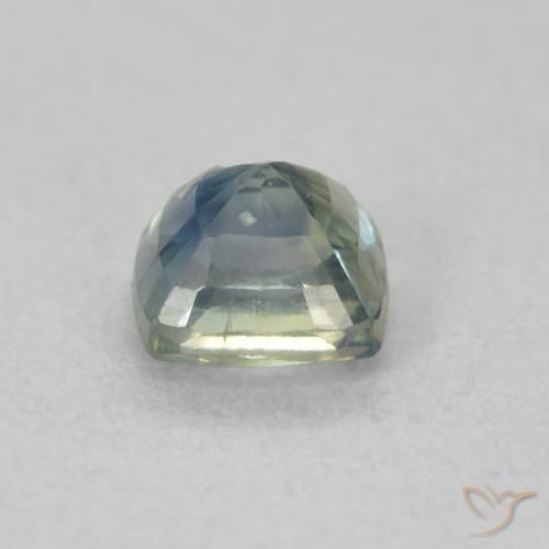 Zaffiro Teal-blu naturale da 0.66 ct, Cuscino, VS