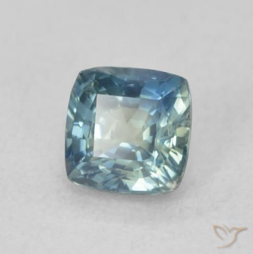 Zaffiro Teal-blu naturale da 0.74 ct, Cuscino, VS