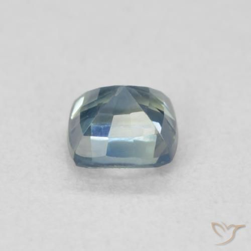 Zaffiro Teal-blu naturale da 0.53 ct, Cuscino, VS