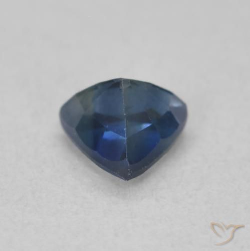 Zaffiro Teal-blu naturale da 0.55 ct, Taglio trillion, VS
