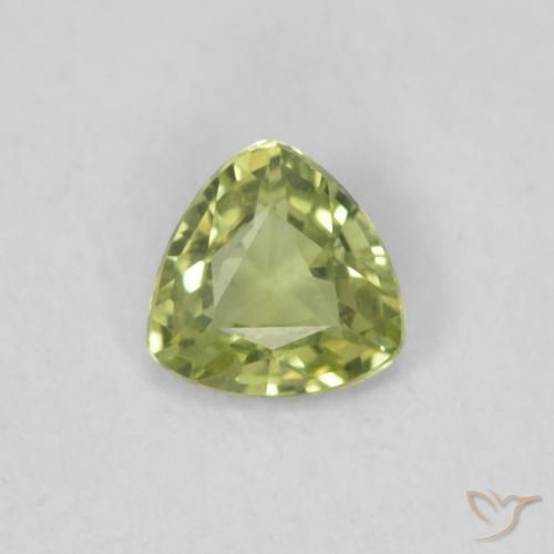0.30ct Naturale Limone giallo Zaffiro, Taglio trillion, VVS