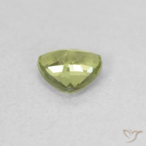 Zaffiro Limone giallo naturale da 0.30 ct, Taglio trillion, VVS