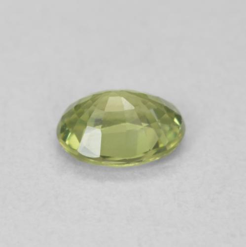 Zaffiro Giallo verde naturale da 0.41 ct, Ovale, VVS