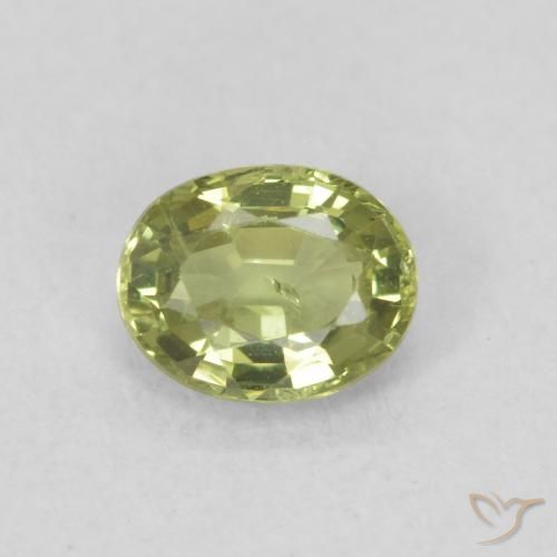 0.45ct Naturale Verde chiaro Zaffiro, Ovale, VS