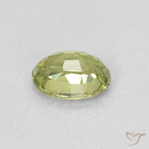 Zaffiro Verde chiaro naturale da 0.45 ct, Ovale, VS