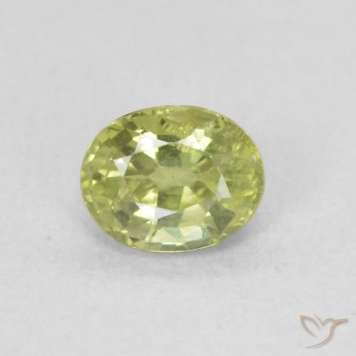 0.47ct Naturale Caldo bosco verde Zaffiro, Ovale, VS