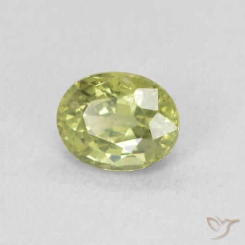 Zaffiro Caldo bosco verde naturale da 0.47 ct, Ovale, VS
