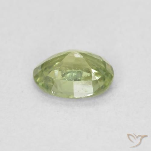 Zaffiro Verde foresta chiaro naturale da 0.42 ct, Ovale, VS