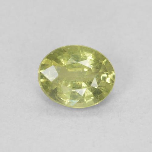 0.42ct Naturale Caldo terroso verde Zaffiro, Ovale, VS