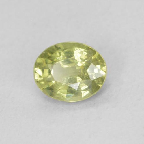 Zaffiro Caldo terroso verde naturale da 0.42 ct, Ovale, VS