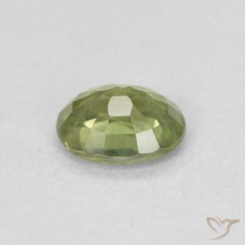 Zaffiro Verde chiaro naturale da 0.46 ct, Ovale, VS