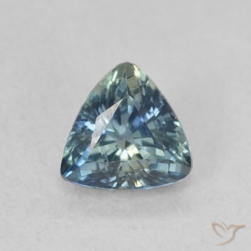 0.54ct Naturale Teal-blu Zaffiro, Taglio trillion, VS