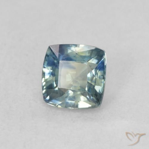 Zaffiro Blu verdastro naturale da 0.44 ct, Cuscino, VS