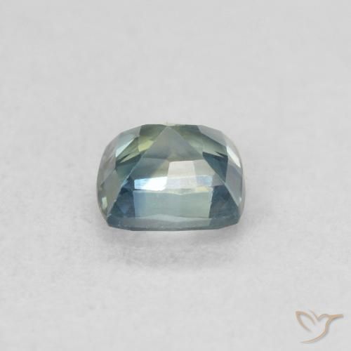 Zaffiro Blu verdastro naturale da 0.44 ct, Cuscino, VS