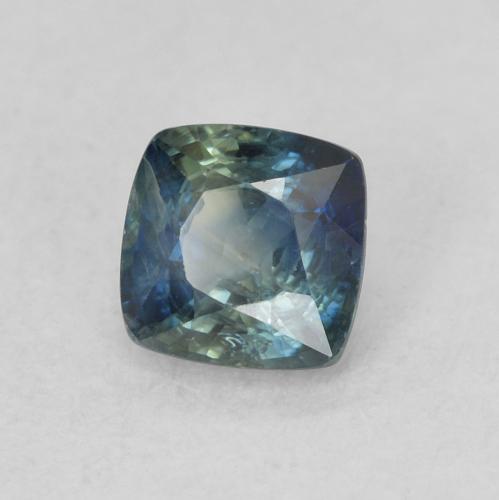 Zaffiro Teal-blu naturale da 0.63 ct, Cuscino, VS