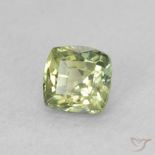 Zaffiro Verde medio naturale da 0.54 ct, Cuscino, VS