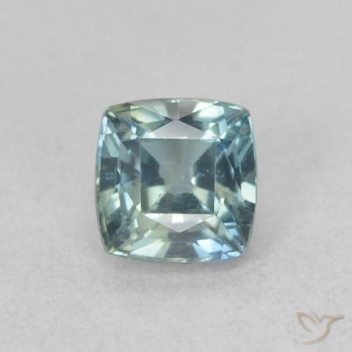 0.60ct Naturale Teal-blu Zaffiro, Cuscino, VS