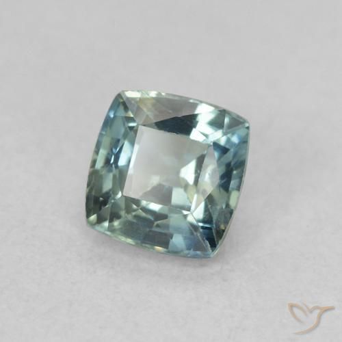 Zaffiro Teal-blu naturale da 0.60 ct, Cuscino, VS