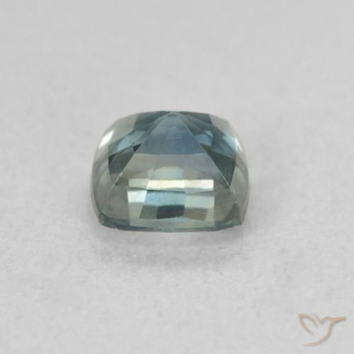 Zaffiro Teal-blu naturale da 0.60 ct, Cuscino, VS