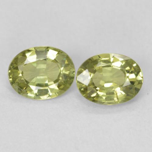 0.79ctw Naturale Verde chiaro Zaffiro, Ovale, VVS-VS