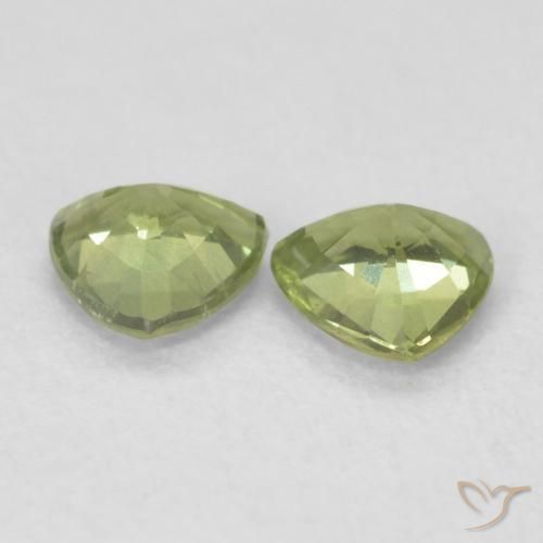 Gemme di Zaffiro Terra Verde naturale da 0.68 ct, Taglio trillion, VS