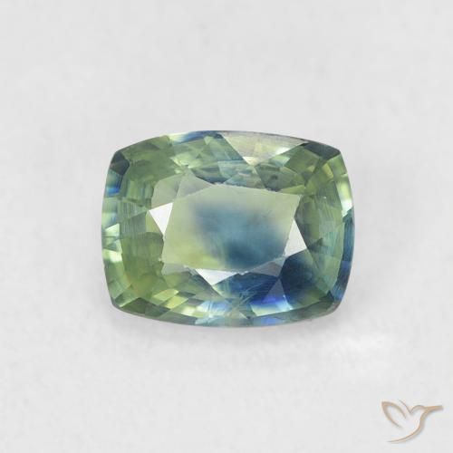 0.73ct Naturale Teal-blu Zaffiro, Cuscino, VS