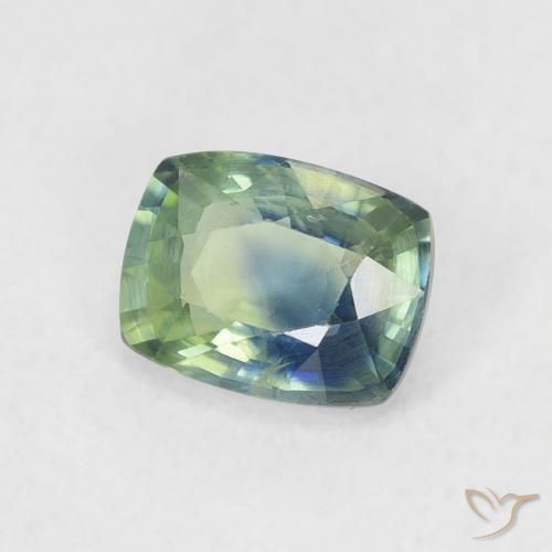 Zaffiro Teal-blu naturale da 0.73 ct, Cuscino, VS