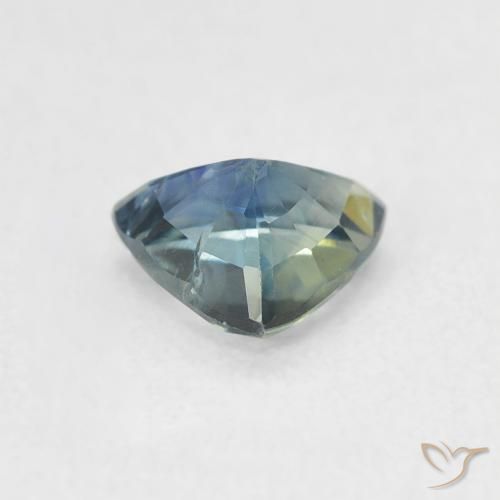 Zaffiro Teal-blu naturale da 0.73 ct, Taglio trillion, VS
