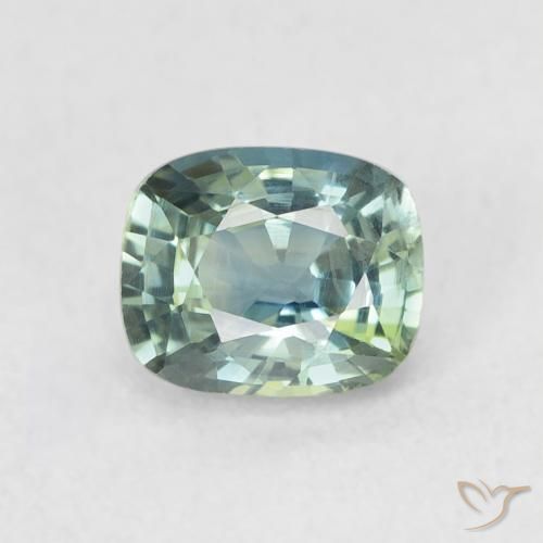 0.77ct Naturale Teal-blu Zaffiro, Cuscino, VS