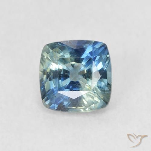 0.71ct Naturale Teal-blu Zaffiro, Cuscino, VS