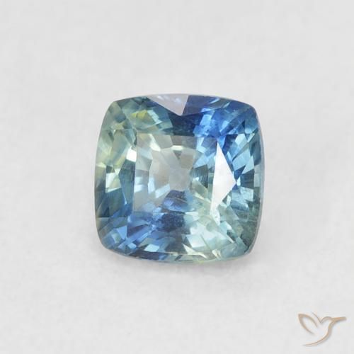 Zaffiro Teal-blu naturale da 0.71 ct, Cuscino, VS