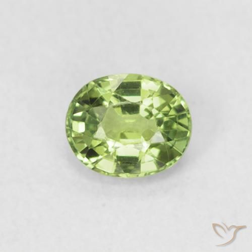 0.48ct Naturale Pera Verde Zaffiro, Ovale, VVS