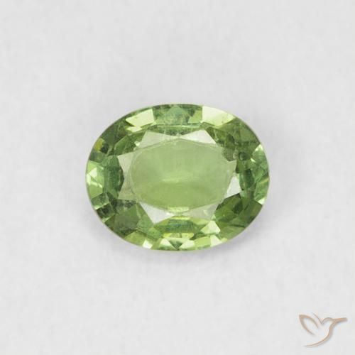 0.41ct Naturale Pera Verde Zaffiro, Ovale, VVS