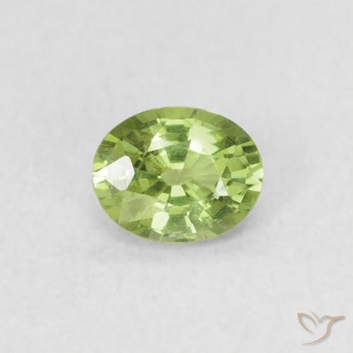 0.40ct Naturale Verde chiaro Zaffiro, Ovale, VVS