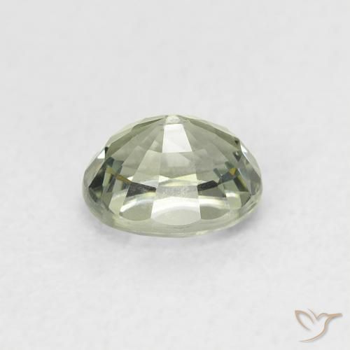 Zaffiro Verde chiaro naturale da 0.62 ct, Ovale, VVS
