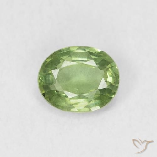 0.50ct Naturale Verde medio Zaffiro, Ovale, VS