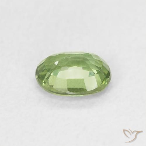 Zaffiro Verde medio naturale da 0.50 ct, Ovale, VS