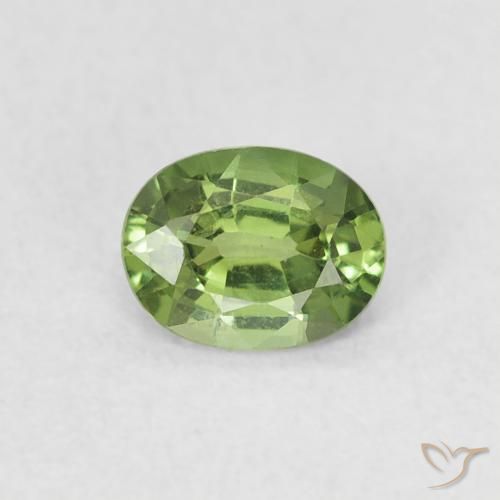 0.45ct Naturale Verde medio Zaffiro, Ovale, VS