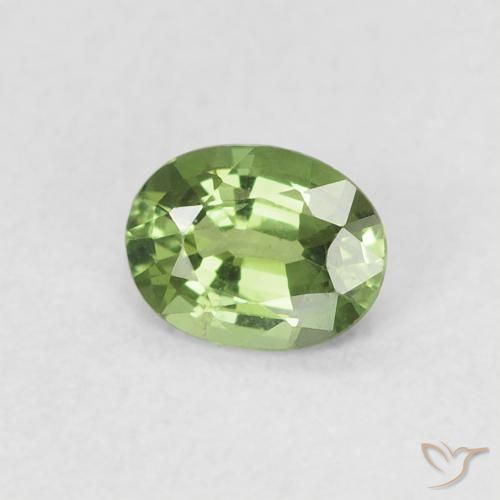 Zaffiro Verde medio naturale da 0.45 ct, Ovale, VS