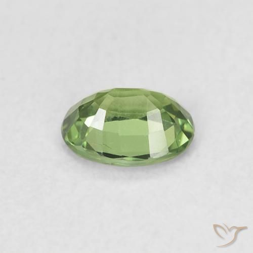 Zaffiro Verde medio naturale da 0.45 ct, Ovale, VS