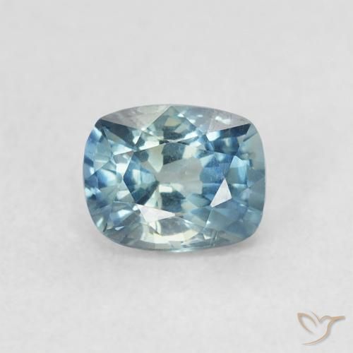 0.61ct Naturale Teal-blu Zaffiro, Cuscino, VVS-VS